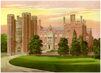 Kirtling Tower, Cambridgeshire, casa della Baronessa North, c1880