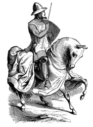 Cavaliere in armatura da guerra