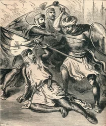 Cavalieri Templari sul campo di battaglia, c. 1910