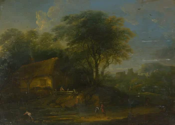Paesaggio con pescatore