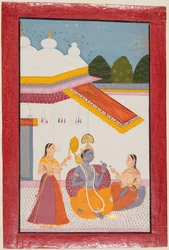 Krishna sotto un baldacchino, c. 1680