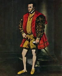 Re Filippo II di Spagna - Dipinto di Tiziano