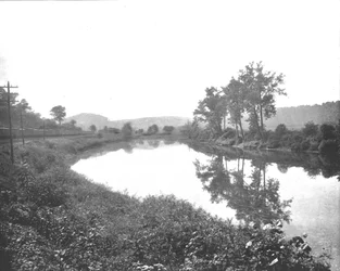 La Colle guardando a ovest, Pennsylvania Railroad, USA