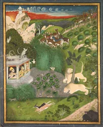 Signore che sparano da un padiglione, circa 1810