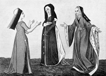 Costume femminile, inizio XVI secolo, 1910