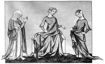 Abito da donna, XIV secolo, 1910