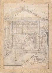 Signora che Sta per Fumare un Narghilè, ca. 1790