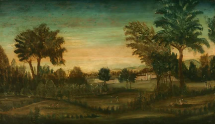 Paesaggio con edifici, quarto quarto del XVIII secolo