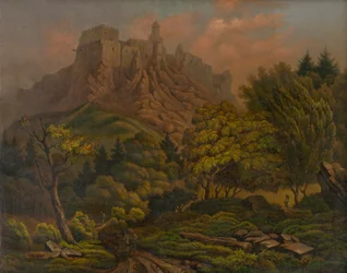 Paesaggio con castello