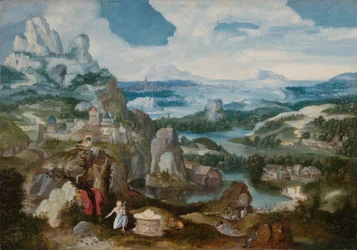 Paesaggio con San Girolamo penitente