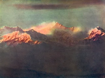 Ultimi raggi di luce su Kinchenjunga, c1910