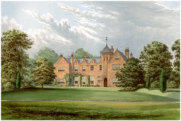 Lea, Lincolnshire, casa del baronetto Anderson, c1880
