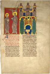 Foglio da un manoscritto di Beatus: l