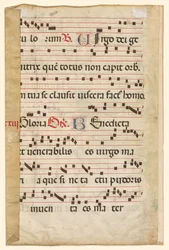 Foglio da un Graduale con Musica (verso), c. 1420-1450