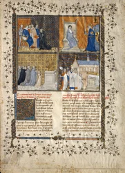 Foglio da un manoscritto di Valerio Massimo, francese, ca. 1380-90