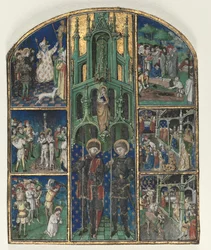 Foglio dalle Ore del Duca Luigi di Savoia: Santi Nereo e Achilleo, metà 1400