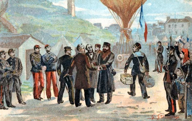Leon Gambetta, politico francese in procinto di fuggire da Parigi assediata, Guerra franco-prussiana