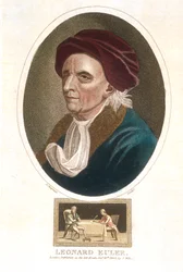 Leonhard Euler 1707-1783, matematico svizzero, 1801