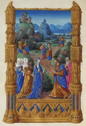 Les Très Riches Heures del duca di Berry, Folio 122v - Gli apostoli che vanno a predicare