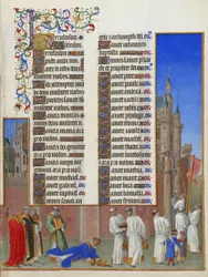 Les Très Riches Heures del duca di Berry, Folio 72r - La processione di San Gregorio