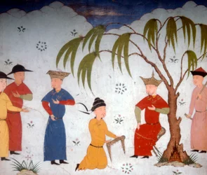 Li-ta-chih e Maksun presentano libri di storia a Uljaytu, XIV-XV secolo