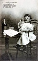 Come il nonno, cartolina francese, c1900