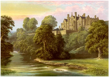 Torre di Lilburn, Northumberland, casa della famiglia Collingwood, c1880