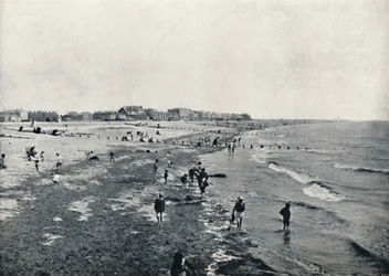 Littlehampton - A bagnarsi con la bassa marea, 1895