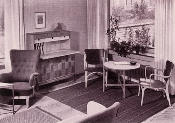 Mobili da soggiorno di Carl-Axel Acking, realizzati da A.B. Svenska Mobelfabrikerna, 1949