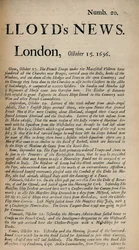 Lloyds News. Londra, 15 ottobre 1696 - Numb. 20, 1928
