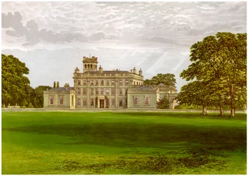 Locko Park, Derbyshire, casa della famiglia Drury-Lowe, c1880