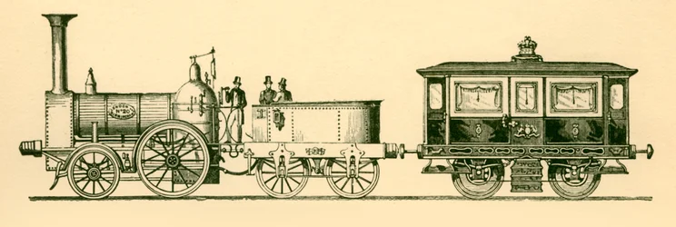 Locomotiva e Salone Reale, Ferrovia Londra e Birmingham, 1843, 1930