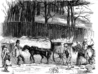 Carri del ghiaccio a Londra, 1850
