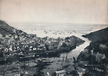 Looe - Vista dalle colline, mostrando l