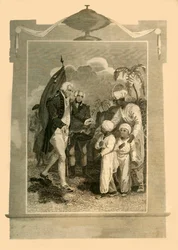 Lord Cornwallis riceve i figli di Tippoo Saib, c1780s, 1816