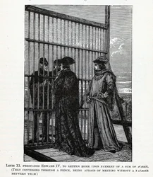 Luigi XI persuade Edoardo IV a tornare a casa con una somma di denaro