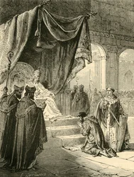 Ludovico il Pio fa penitenza per il trattamento del nipote Bernardo, c. 818, 1890