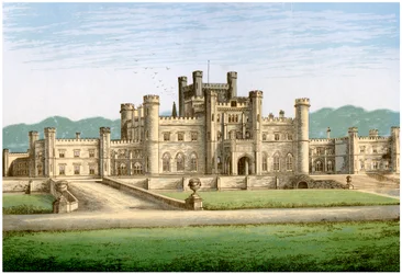 Castello di Lowther, Westmorland, casa del Conte di Lonsdale, c1880