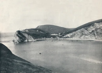 Lulworth - Lulworth Cove e Villaggio, 1895