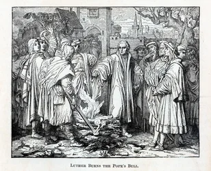 Lutero Brucia la Bolla Papale, 1882