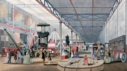 Sala delle macchine, Esposizione del Crystal Palace, Londra, 1851
