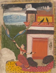 Madhumadhavai Ragini...da una serie dispersa di Ragamala, c. 1640-50