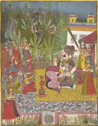 Maharaja Bijay Singh nel suo harem, ca. 1770