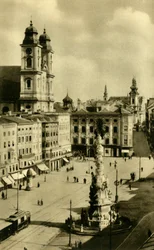 Piazza principale, Linz, Alta Austria, c1935