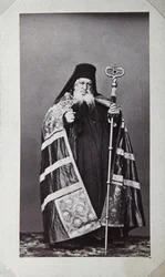 Makarios, arcivescovo del monastero di San Panteleimon sul Monte Athos, Grecia, 1870