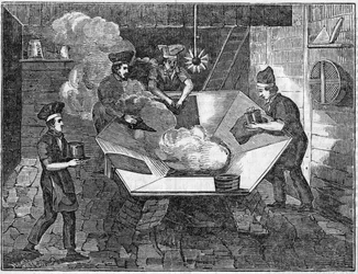 Fabbricazione di cappelli di castoro, 1835