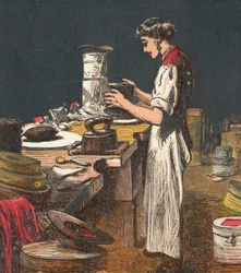 Fabbricazione di cappelli di seta