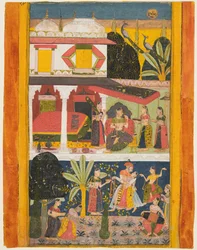 Malavi Ragini, da una serie di Ragamala, c. 1695