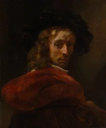 Uomo in un mantello rosso