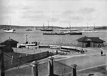 Man o War Stairs e Farm Cove, c1900